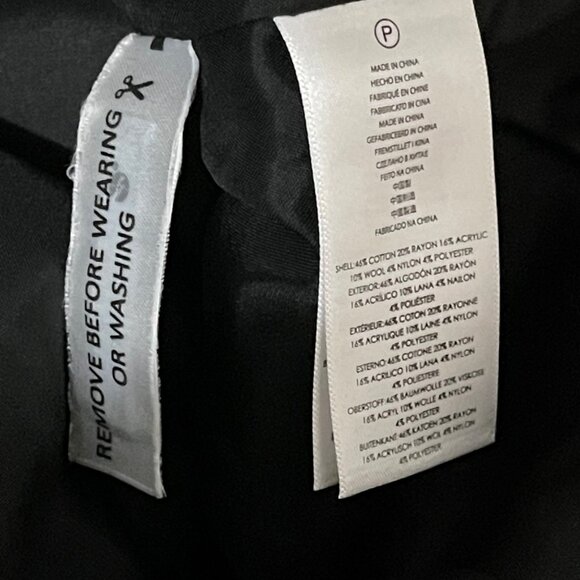 Michael Kors Size S Black & White Tweed Cropped Jacket Goldtone Hardware Pockets - Picture 8 of 12